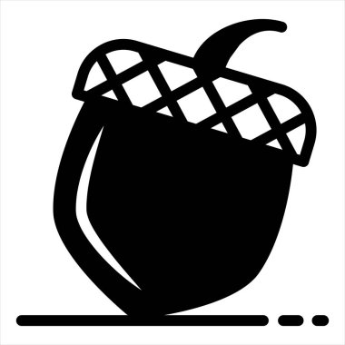 kestane sembolü vektör çizimi beyaz arkaplanda izole edildi