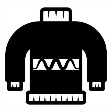 Süveter sembolü vektör çizimi beyaz arkaplanda izole edildi