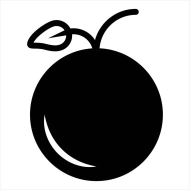 turuncu sembol vektör çizimi beyaz arkaplanda izole edildi