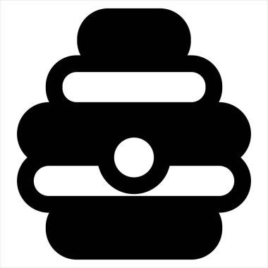 Beyaz arkaplanda izole edilmiş arı sembolü vektör çizimi