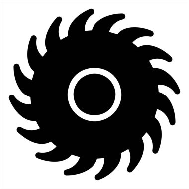 Bıçak glyph simgesi vektör çizimi beyaz arkaplanda izole edildi