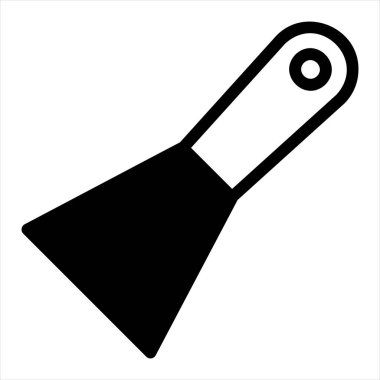 Putty glyph simge vektör çizimi beyaz arkaplanda izole edildi