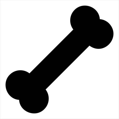 Kemik sembolü vektör çizimi beyaz arkaplanda izole edildi