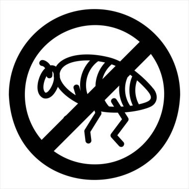 Hata glyph simgesi vektör çizimi beyaz arkaplanda izole edildi