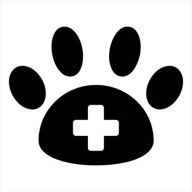 Klinik sembolü vektör illüstrasyonu beyaz arkaplanda izole edildi