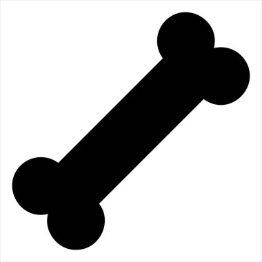 Kemik sembolü vektör çizimi beyaz arkaplanda izole edildi