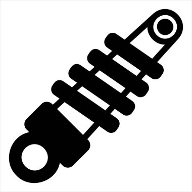 Beyaz arkaplanda izole edilmiş şok kırıcı glyph vektör çizimi