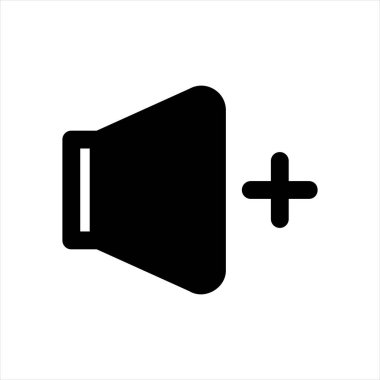 Beyaz arkaplanda izole edilmiş hoparlör simgesi vektör çizimi