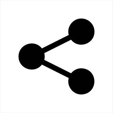 Beyaz arkaplanda izole edilmiş sembol vektör illüstrasyonunu paylaş