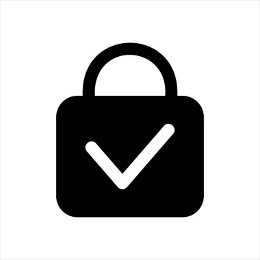 asma kilit sembolü vektör çizimi beyaz arkaplanda izole edildi