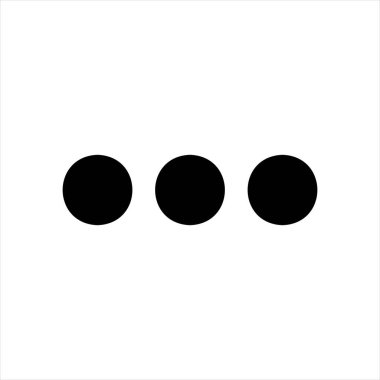 Beyaz arkaplanda izole edilmiş daha fazla glyph simgesi vektör çizimi