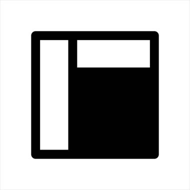 Beyaz arkaplanda izole edilmiş yerleşim sembolü vektör illüstrasyonu