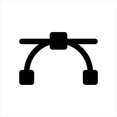 Beyaz arkaplanda izole edilmiş vektör sembolü çizimi