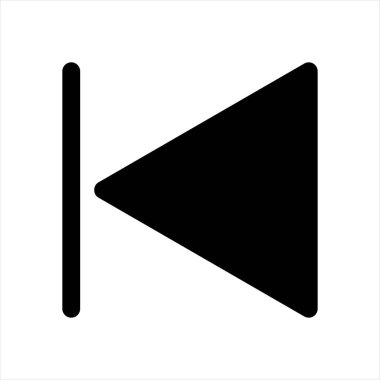 Beyaz arkaplanda izole edilmiş glyph ikon vektör resimlemesini atla