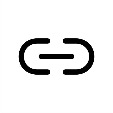 link glyph simgesi vektör çizimi beyaz arkaplanda izole edildi