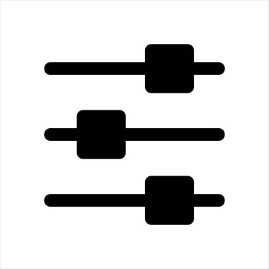 kaydırıcılar simge vektör çizimi beyaz arkaplan üzerinde izole