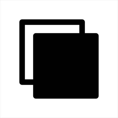 Beyaz arkaplanda izole edilmiş klon sembolü vektör illüstrasyonu