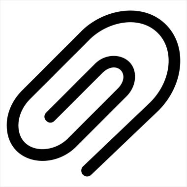 beyaz arkaplanda izole edilmiş kağıt ataç simgesi vektör illüstrasyonu