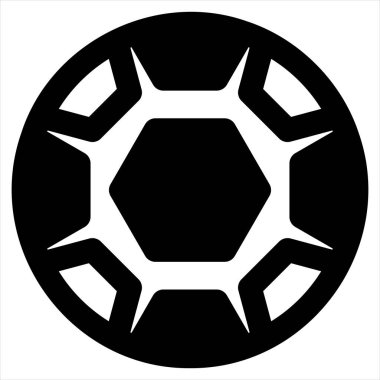 futbol sembolü vektör illüstrasyonu beyaz arkaplanda izole edildi