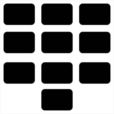 Beyaz arkaplanda izole edilmiş arama pedi sembolü vektör illüstrasyonu