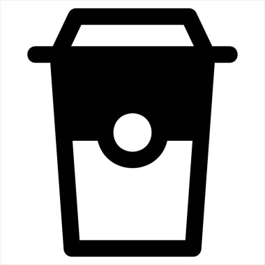 kahve sembolü vektör çizimi beyaz arkaplanda izole edildi