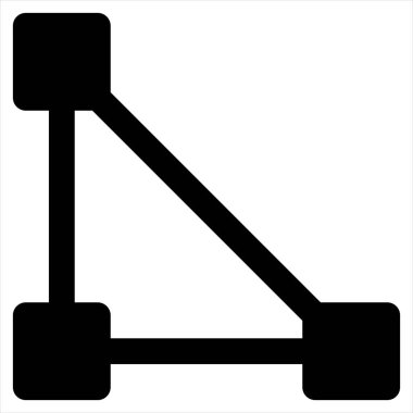 Beyaz arkaplanda izole edilmiş şekil sembolü vektör çizimi