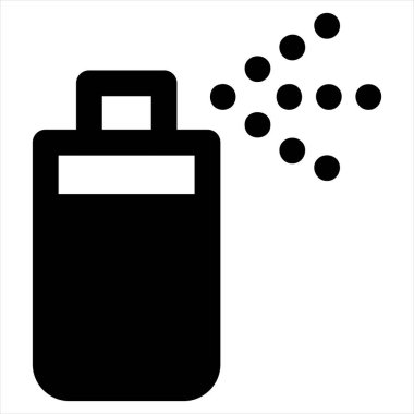 Beyaz arkaplanda izole edilmiş sprey glyph ikon vektör çizimi