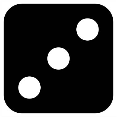 zar glyph simgesi vektör çizimi beyaz arkaplanda izole edildi