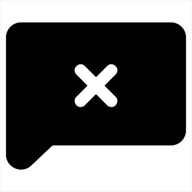 Yorum sembolü vektör illüstrasyonu beyaz arkaplanda izole edildi