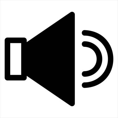 hacim simgesi vektör çizimi beyaz arkaplanda izole edildi