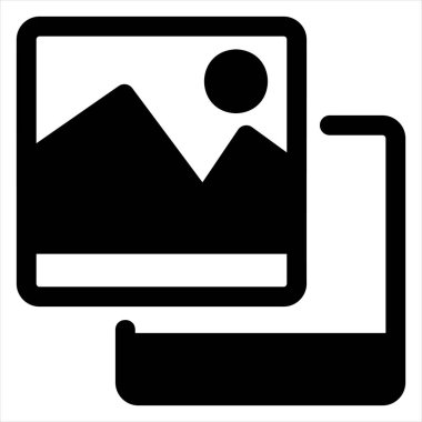 Beyaz arkaplanda izole edilmiş galeri sembolü vektör çizimi