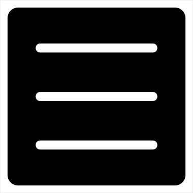 menü sembolü vektör çizimi beyaz arkaplanda izole edildi