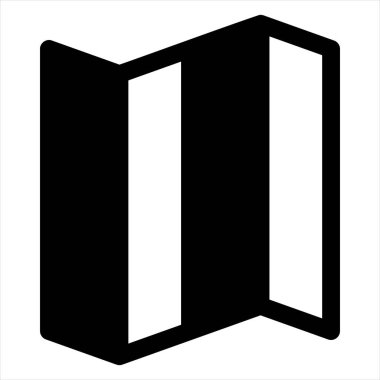 harita sembolü vektör çizimi beyaz arkaplanda izole edildi