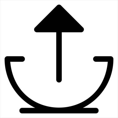 Beyaz arkaplanda izole edilmiş glyph ikon vektör illüstrasyonunu aktar