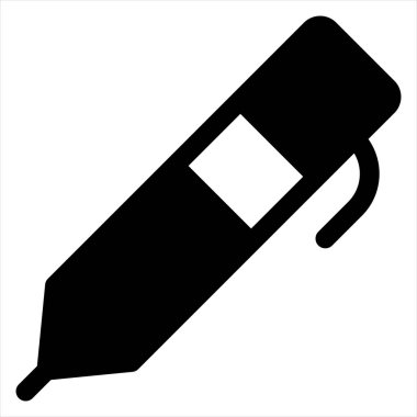 kalem sembolü vektör çizimi beyaz arkaplanda izole edildi