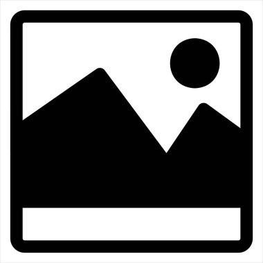 resim sembolü vektör çizimi beyaz arkaplanda izole edildi