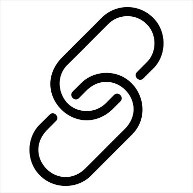 link glyph simgesi vektör çizimi beyaz arkaplanda izole edildi