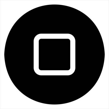 Beyaz arkaplanda izole edilmiş düğme sembolü vektör illüstrasyonu