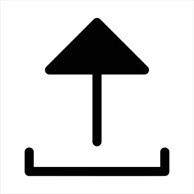 Beyaz arkaplanda izole edilmiş glyph simgesi vektör illüstrasyonu yükle