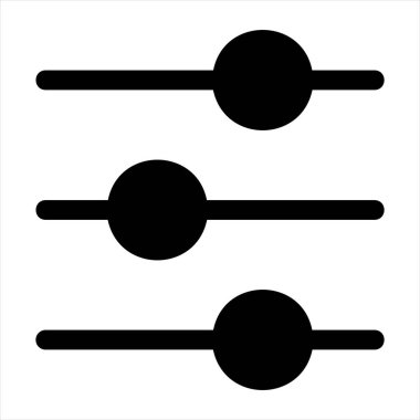 Tercihler: Glyph simge vektör illüstrasyonu beyaz arkaplanda izole edildi