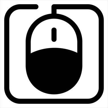 Beyaz arkaplanda izole edilmiş fare sembolü vektör çizimi