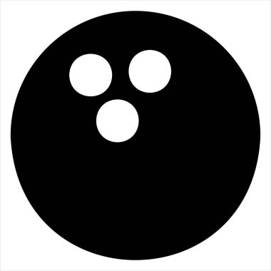 Bowling sembolü vektör çizimi beyaz arkaplanda izole edildi