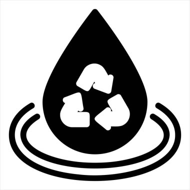 Beyaz arkaplanda izole edilmiş su kabartma simgesi vektör çizimi