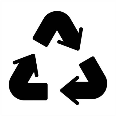 Beyaz arkaplanda izole edilmiş geri dönüşüm sembolü vektör illüstrasyonuName