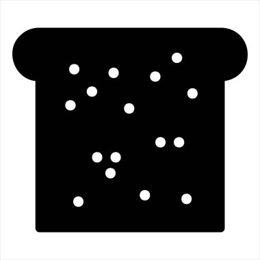 Ekmek kabartma simgesi vektör çizimi beyaz arkaplanda izole edildi