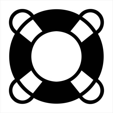 yaşam şamandırası sembolü vektör çizimi beyaz arkaplanda izole edildi