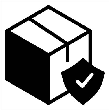 beyaz arkaplanda izole edilmiş karton sembol vektör çizimi