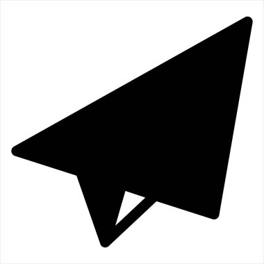 E- posta glifleri simgesi vektör çizimi beyaz arkaplanda izole edildi