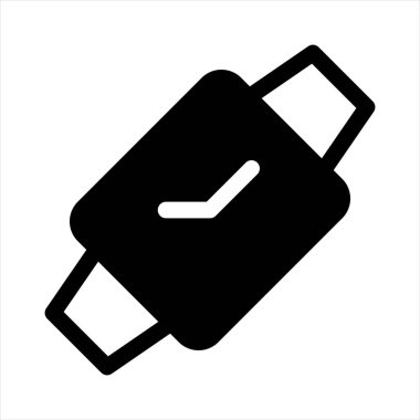 Akıllı saat sembolü vektör çizimi beyaz arkaplanda izole edildi