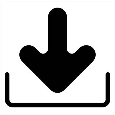 Beyaz arkaplanda izole edilmiş glyph ikon vektör illüstrasyonunu indir